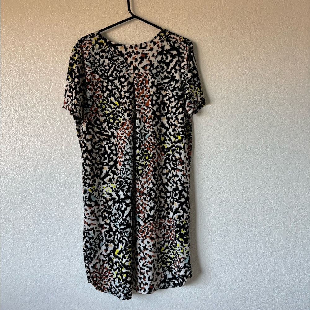 Christian Siriano Womens
Large Leopard Dress Short Sleeve V-Neck Black Shift
L/G